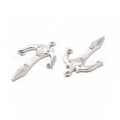 ラックメッキ合金ペンダント  カドミウムフリー＆ニッケルフリー＆鉛フリー  槍のチャーム  プラチナ  47x31x3mm  穴：2mm&nbsp;LS-PALLOY-E025-33P