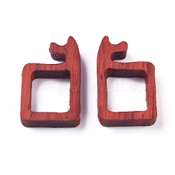 未完成の白檀フレーム  diyエポキシ樹脂用  uv樹脂ジュエリーペンダント  作るネックレス  26x16.4x5mm  内径：10.8x12.3mm&nbsp;WOOD-WH0098-73