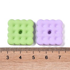 アクリルビーズ  クッキー  ミックスカラー  20x20x5mm  穴：3mm&nbsp;OACR-B021-11