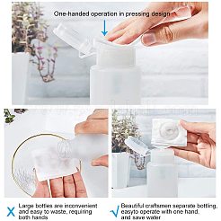 DIYの空のプラスチックプレスポンプボトルセット  防水ステッカーラベル付き  プラスチック漏斗ホッパーとドロッパー  ホワイト  100ml / 160ml / 180ml  6個/セット&nbsp;DIY-BC0010-86