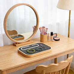 7-Slot Iron with Microfiber Ring Organizer Display Trays&nbsp;ODIS-WH0086-245