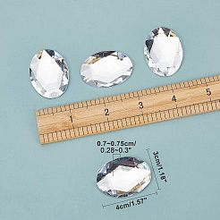 Acrylic Rhinestone Flat Back Cabochons&nbsp;GACR-FH0001-01