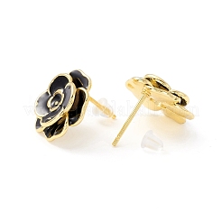 Flower Enamel Stud Earrings for Women&nbsp;EJEW-I684-07G-RS