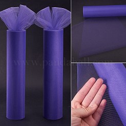 デコメッシュリボン  チュール生地  スカートを作るためのチュールロールスプールファブリック  スレートブルー  30cm  約25ヤード/ロール（22.86メートル/ロール）&nbsp;OCOR-BC0010-06