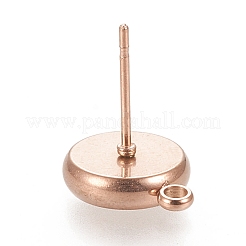Ion Plating(IP) 304 Stainless Steel Stud Earring Findings&nbsp;STAS-K202-04C-RG