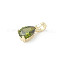 Brass Birthstone Pendants&nbsp;KK-D372-02G