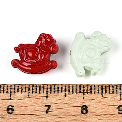焼き付け塗料合金ビーズ  十八番  ミックスカラー  11.5x13x5.5mm  穴：1.6~1.8mm&nbsp;PALLOY-T090-70