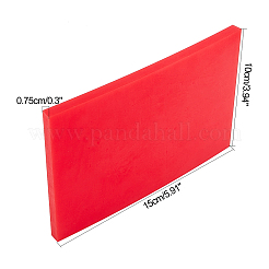 プラスチックサブプレート  レザークラフトツール  長方形  レッド  15x10x0.75cm&nbsp;FIND-WH0053-78A