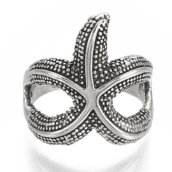 Alloy Cuff Finger Rings&nbsp;RJEW-N027-34