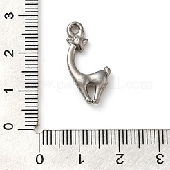 304ステンレスペンダント  鹿のチャーム  ステンレス鋼色  21x11x3.5mm  穴：2mm&nbsp;STAS-M070-17P
