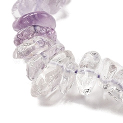天然水晶とアメジストのビーズ連売り  チップ  4~17x4~10x1~8mm  穴：0.8~1mm  約15.35~16.14インチ（39~41cm）&nbsp;G-L610-A02-A01