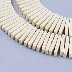 天然石瑪瑙ビーズ連売り  トップドリルビーズ  長方形  11x3x2mm  穴：1.2mm  約196個/連  13.39インチ（34cm）&nbsp;G-G806-01