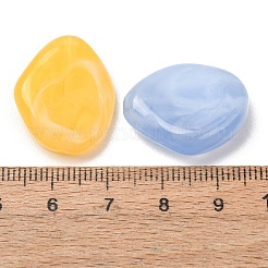 ツートンカラーの天然石風アクリルビーズ  ナゲット  ミックスカラー  23x19x7mm  穴：1.8mm  約275個/500g&nbsp;AC-CBA7B05-31