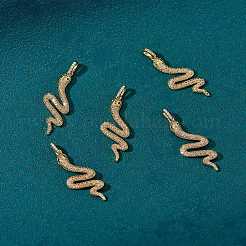 5Pcs Brass Micro Pave Cubic Zirconia Pendants&nbsp;ZIRC-SZ0002-77