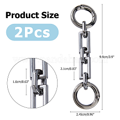 2Pcs Zinc Alloy Bag Extender Cable Chains&nbsp;FIND-FI0001-03B