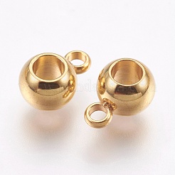 304ステンレス鋼チューブベイル  ループベイル  ロンデル  ゴールドカラー  8.5x6mm  穴：1mm  内径：3mm&nbsp;STAS-G174-23G