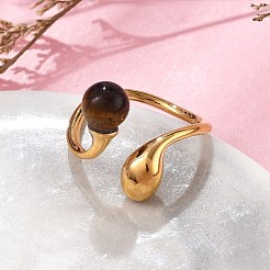 304 Stainless Steel Cuff Rings&nbsp;RJEW-D317-02B-G
