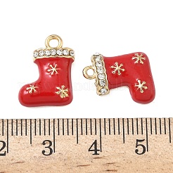 Christmas Alloy Enamel Pendants&nbsp;ENAM-I073-02G-02