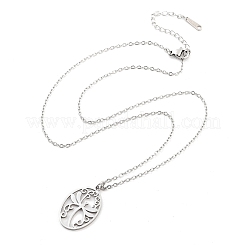 Non-Tarnish 304 Stainless Steel Pendant Necklaces&nbsp;NJEW-P306-02P
