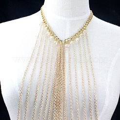 Alloy & Acrylic Rondelle Beads Tassel Sexy Body Chains for Bikini&nbsp;FS-WGE7231-01