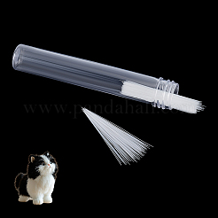 ナイロンひげ  diyの人形のおもちゃの人形のプラシ天の動物の作成のため  ホワイト  51x0.1mm&nbsp;DIY-WH0591-094