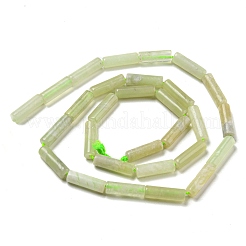 天然新しいヒスイの​​ビーズ連売り  コラム  12.5~14x4~4.5mm  穴：1mm  約28~29個/連  15.35~15.55インチ（39~39.5cm）&nbsp;G-G006-A02-01
