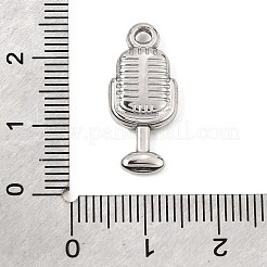 304ステンレスペンダント  マイクチャーム  ステンレス鋼色  22x10x3mm  穴：2mm&nbsp;SA-CBA0563-38P