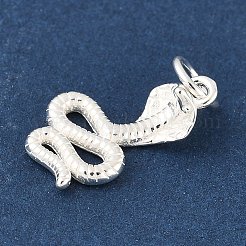 925 Sterling Silver Snake Pendants with Jump Rings&nbsp;STER-R013-12S