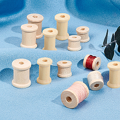 48Pcs 3 Style Schima Wood Sewing Embroidery Thread Spool&nbsp;ODIS-PH0001-41