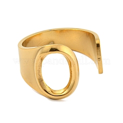 PVD Vacuum Plating 201 Stainless Steel Cuff Rings&nbsp;RJEW-Z032-01G-O