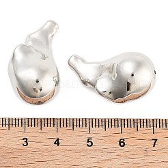 CCBプラスチックビーズ  ハート  プラチナ  27x16x15mm  穴：1.2mm  約198個/500g&nbsp;CCB-S164-52P