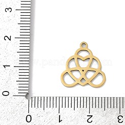 ステンレスペンダント201個  ハートチャーム  18KGP本金メッキ  15.5x15x1mm  穴：1.4mm&nbsp;STAS-F316-12G