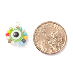 Wire Wrapped Glass & Resin Pendants&nbsp;PALLOY-JF01316