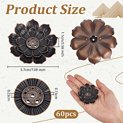 60Pcs Alloy Incense Burner Holder&nbsp;AJEW-WA0001-22