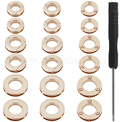 18Pcs 3 Styles Alloy Grommet Eyelet Findings&nbsp;FIND-CL0002-21KCG