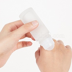 DIYエッセンシャルオイルボトルキット  すりガラスのエッセンシャルオイルの空の香水瓶を使って  プラスチック漏斗ホッパーとピペット  黒板のステッカーラベル  白い蓋  3.8x11.1cm  容量：50ミリリットル  6個/セット&nbsp;DIY-BC0011-39A