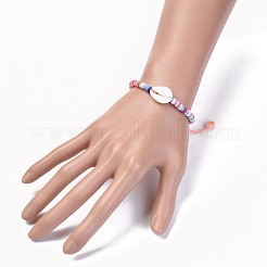 Handmade Polymer Clay Heishi Beads Kids Braided Bracelets&nbsp;BJEW-JB04317-05