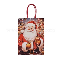 Christmas Paper Santa Claus Printed Tote Bags&nbsp;ABAG-P015-04A