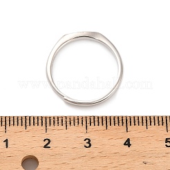 ロジウムメッキ 925 スターリングシルバーの調節可能なリング  プラチナ  十二星座  水瓶座  2mm  内径：16mm&nbsp;RJEW-S397-01P-10