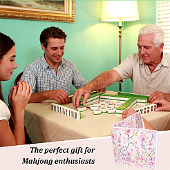 Printed Plastic Chinoiserie Mahjong Card Protector Cover&nbsp;AJEW-WH0709-445A