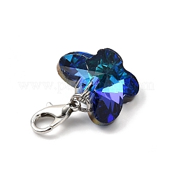 10Pcs Glass Butterfly Pendant Decorations&nbsp;HJEW-JM03515-02