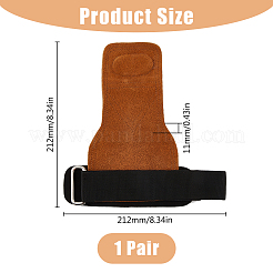 Velvet leather & Polyester Exercise Hand Protector&nbsp;AJEW-WH0165-44