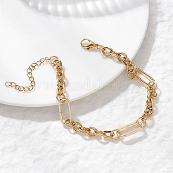 304 Stainless Steel Figaro Chains Bracelets for Women&nbsp;BJEW-JB12775-01