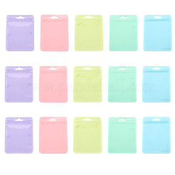 25Pcs 5 Colors Rectangle Plastic Yin-Yang Resealable Packaging Bags&nbsp;ABAG-TA0001-27B