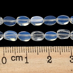 オパールビーズ連売り  フラットオーバル  6~6.5x4~4.5x2.5mm  穴：0.6mm  約64個/連  15.94''（40.5センチメートル）&nbsp;G-M420-H18-03