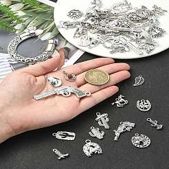 60pcs15スタイルチベットスタイルアロイペンダント  ミックスカラー  14~59x9~50x1.5~6mm  穴：1.5~4mm  4個/スタイル&nbsp;FIND-YW0004-82