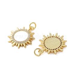 Brass Micro Pave Cubic Zirconia Pendants&nbsp;KK-U070-18A-G