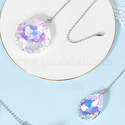 4Pcs Glass Charms Ceiling Fan Pull Chain Extenders&nbsp;HJEW-CP00043