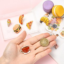 6Pcs 6 Styles Food Series Enamel Pins&nbsp;JEWB-CJ0003-21