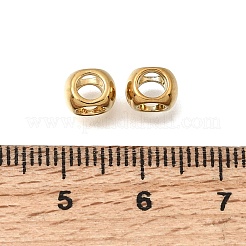 304ステンレススチールスペーサービーズ  中空立方体  イオンプレーティング（ip）  18KGP本金メッキ  5x7x5mm  穴：3mm&nbsp;STAS-L315-032G